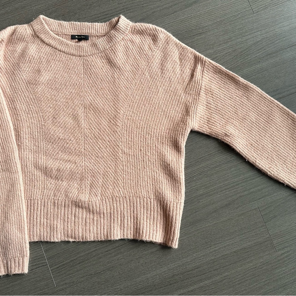 Massimo Dutti Soft Pink Crew Neck Sweater